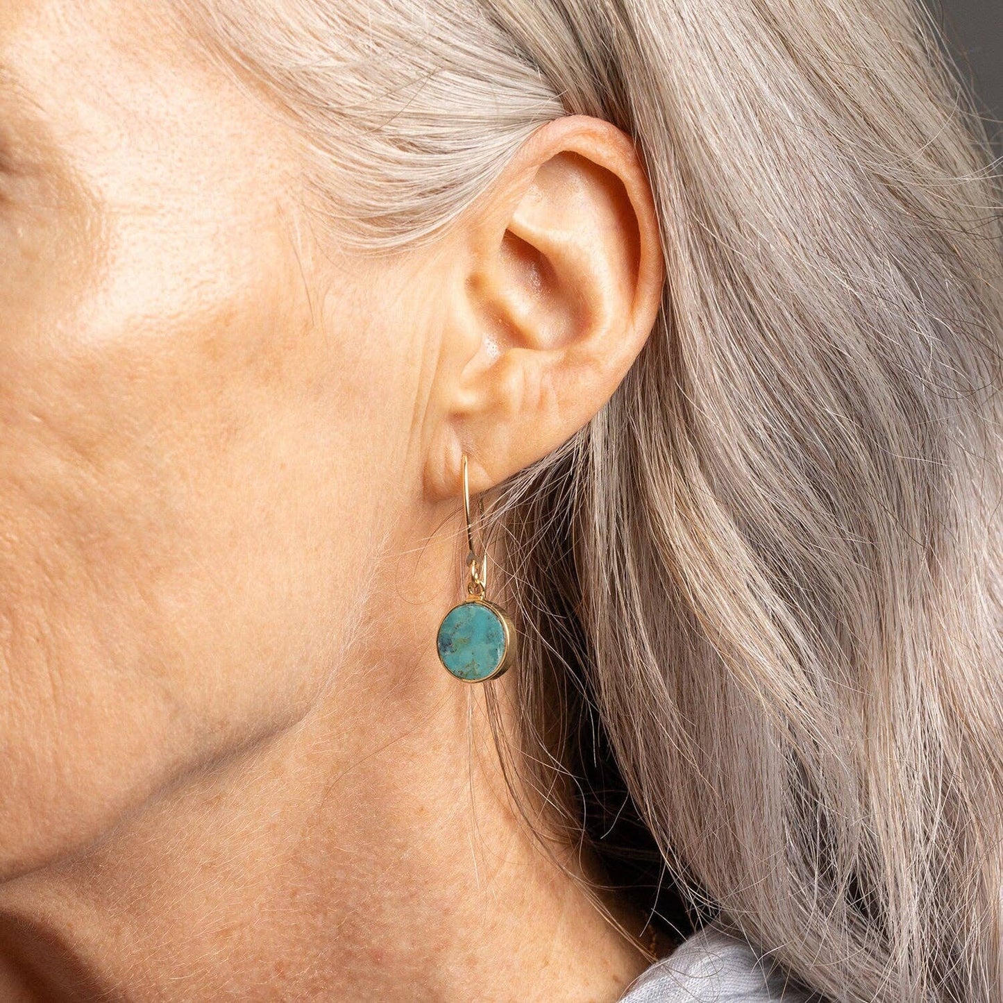 Turquoise 14K Gold Filled Drop Earrings
