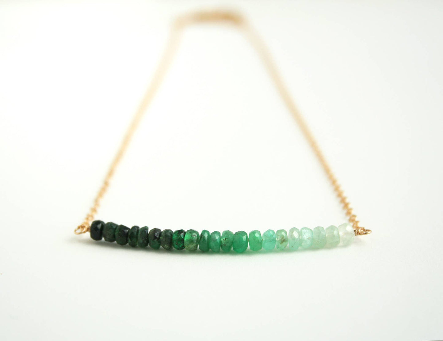 Emerald Ombre Necklace | Green Necklace
