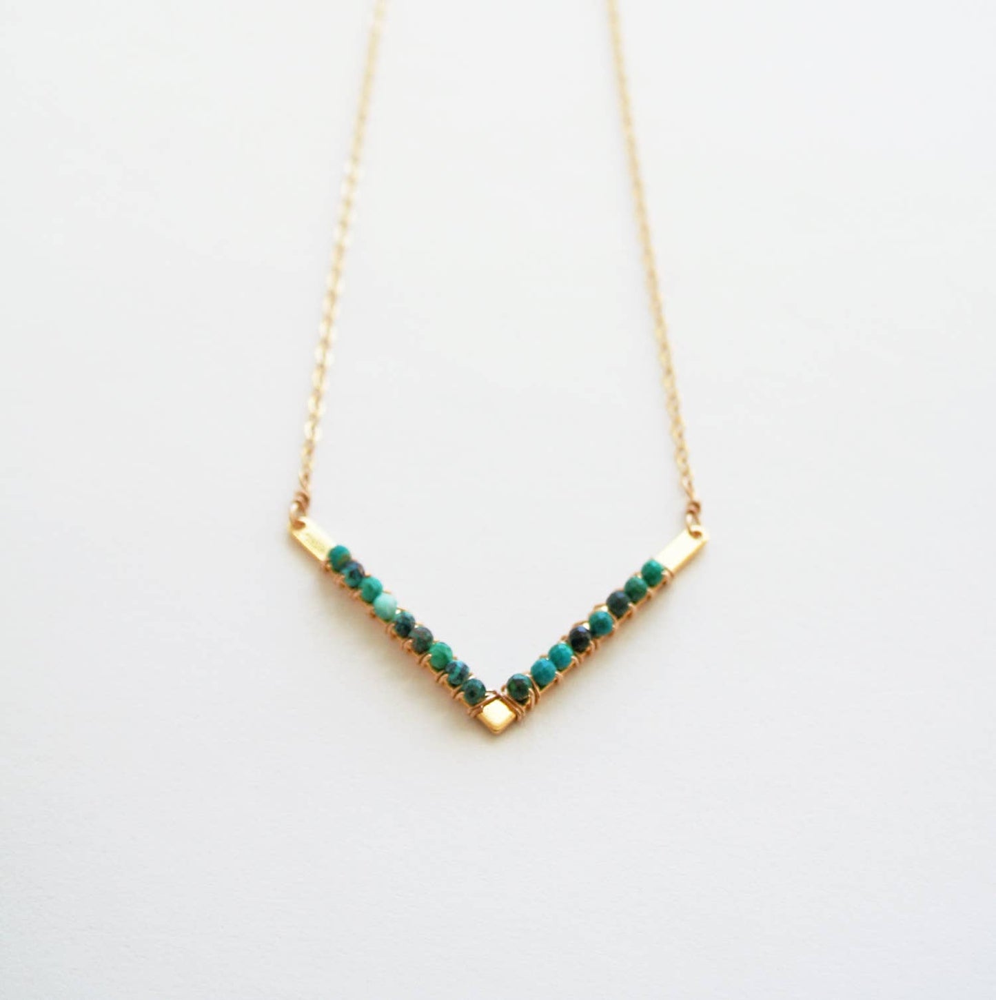 Turquoise Chevron Necklace | Summer Turquoise Necklace