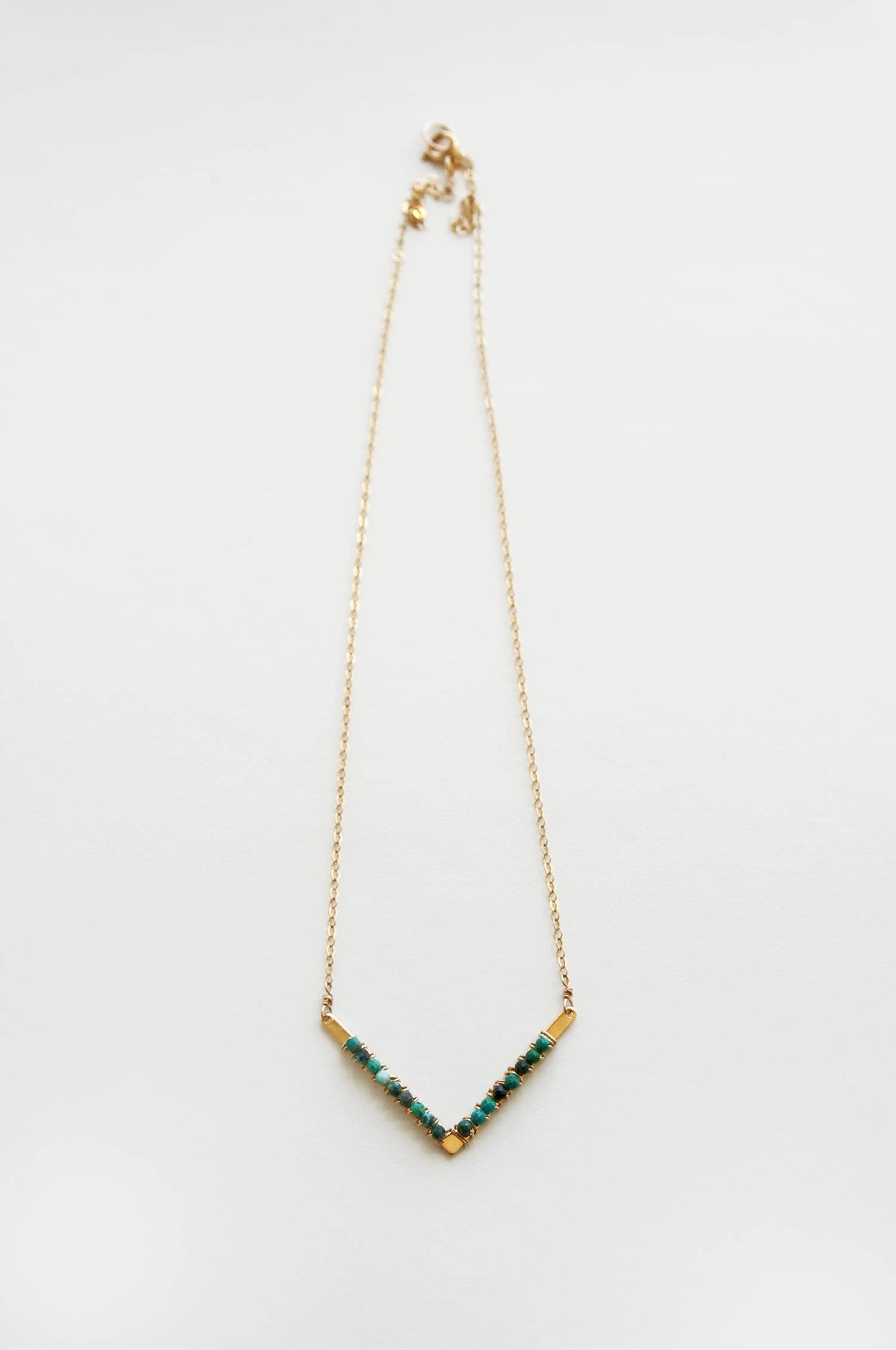 Turquoise Chevron Necklace | Summer Turquoise Necklace