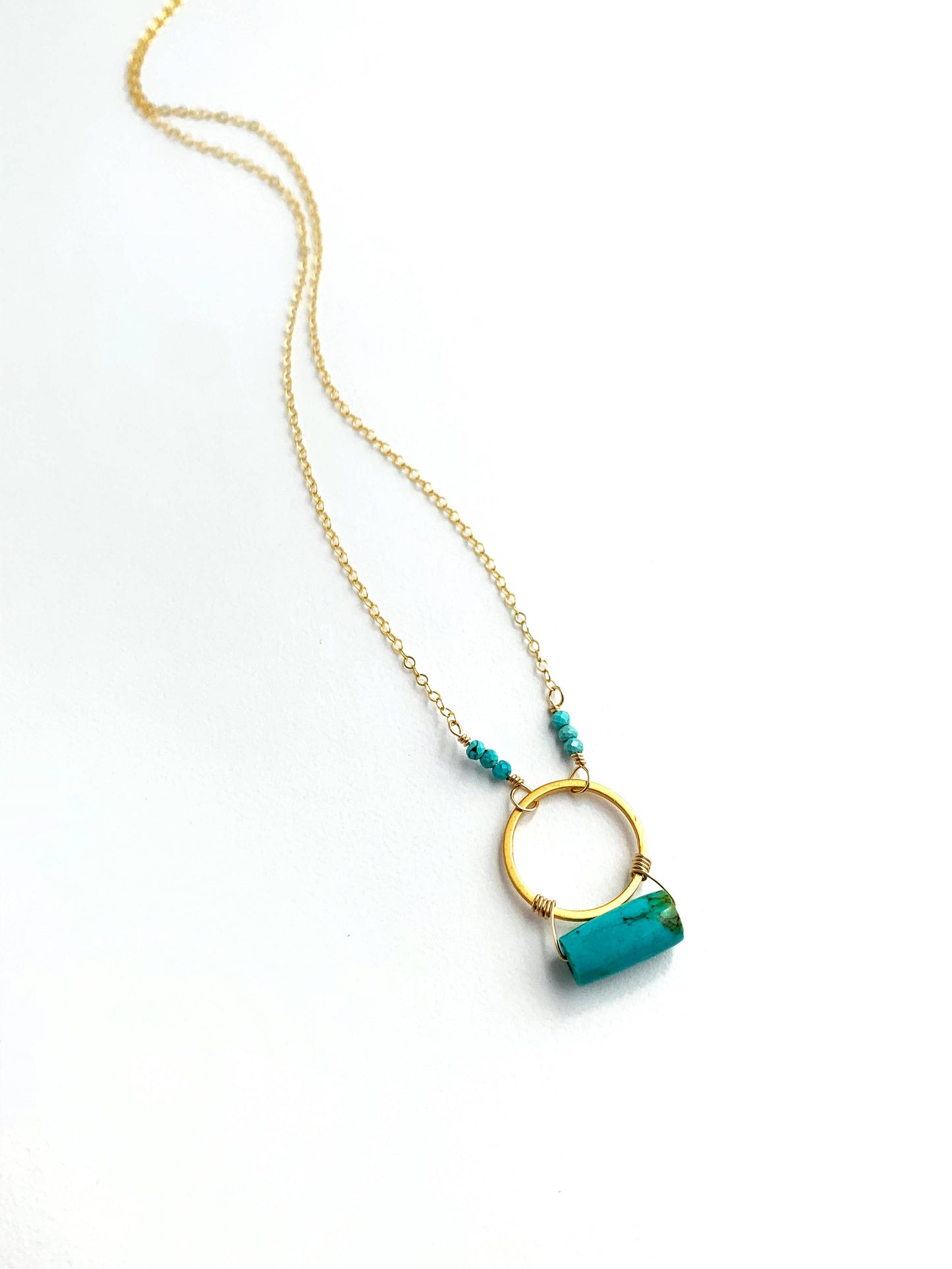 Turquoise Tube Necklace | Pendant Necklace