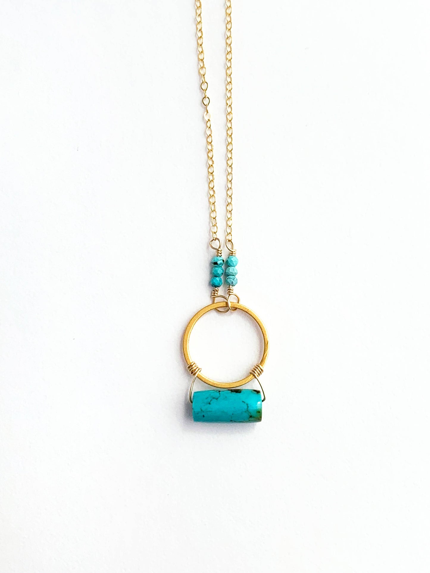 Turquoise Tube Necklace | Pendant Necklace