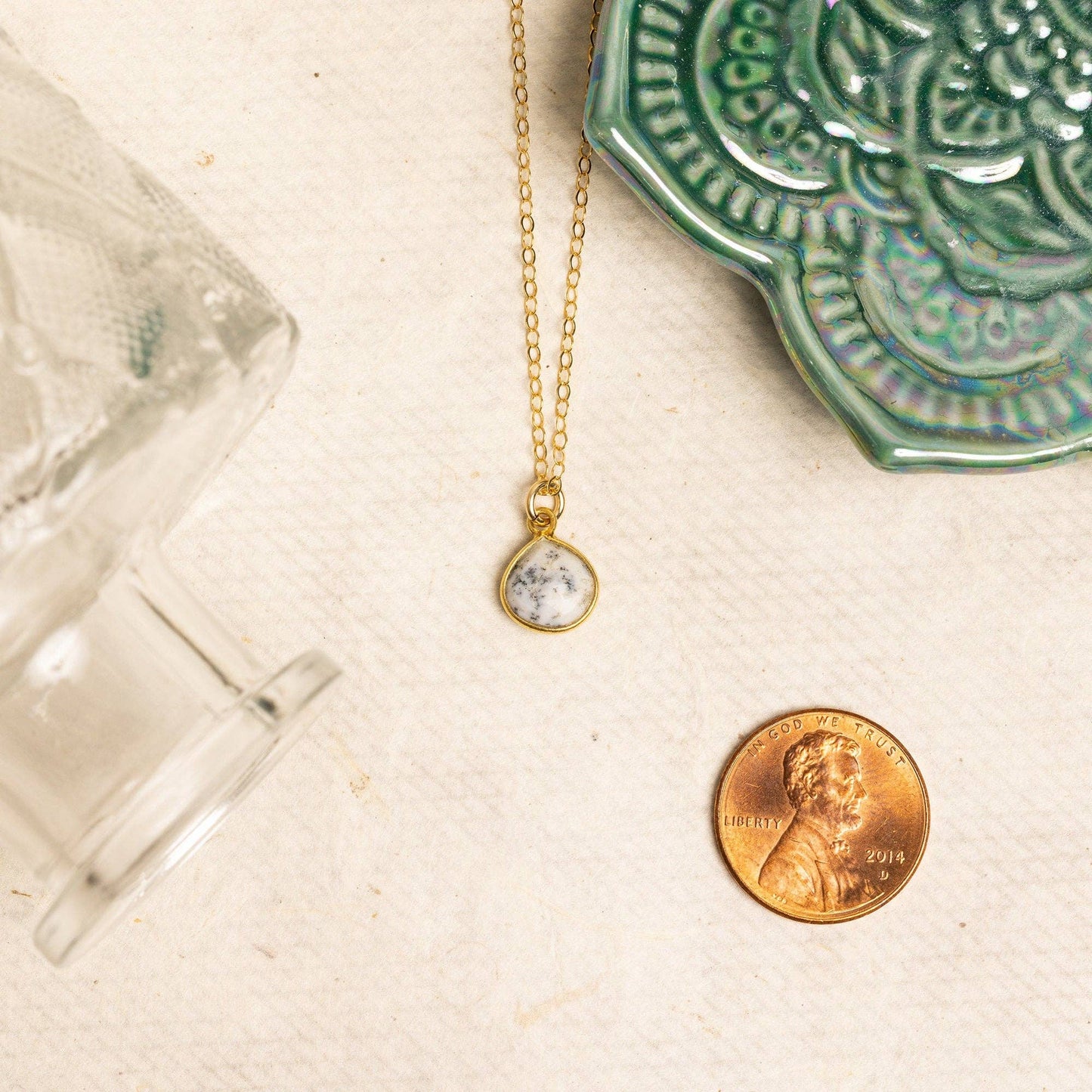 Dendrite Opal Necklace and Drop Earrings Matching Set