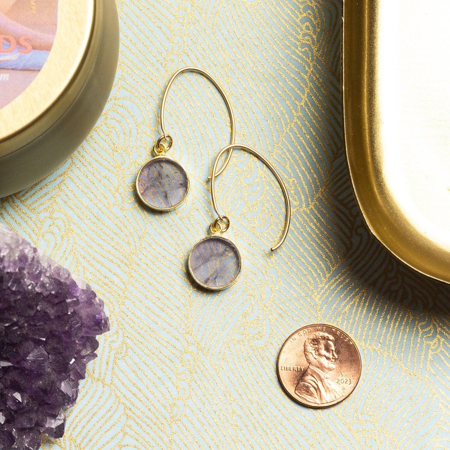 Amethyst 14K Gold Filled Drop Earrings