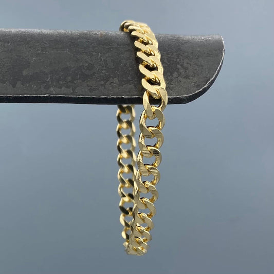 6mm Gold-filled Curb Chain Bracelet
