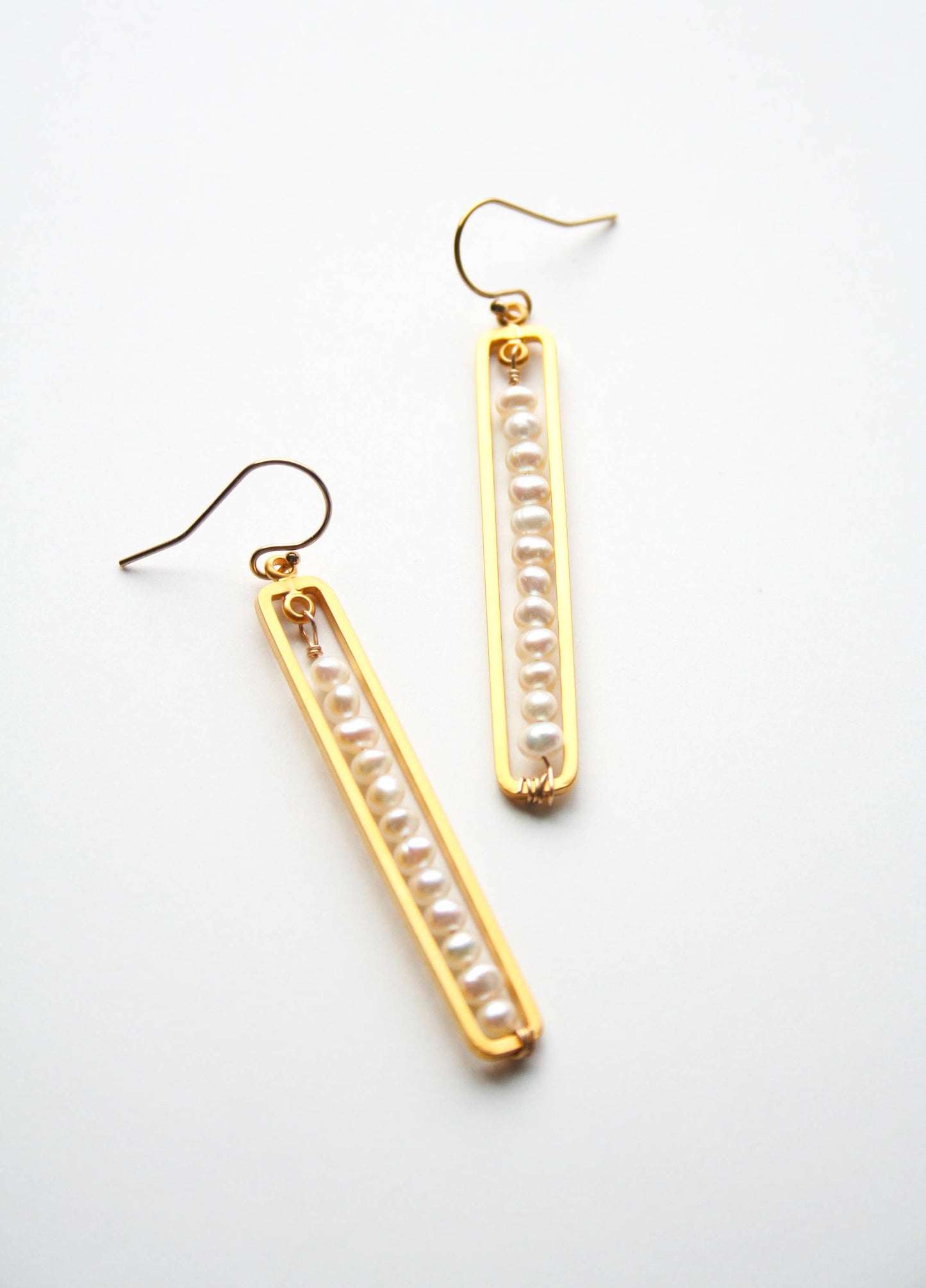 Pearl Bar Earrings | Modern Pearls