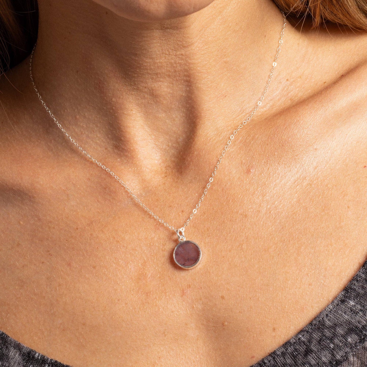 Amethyst Pendant Necklace 925 Sterling Silver Chain