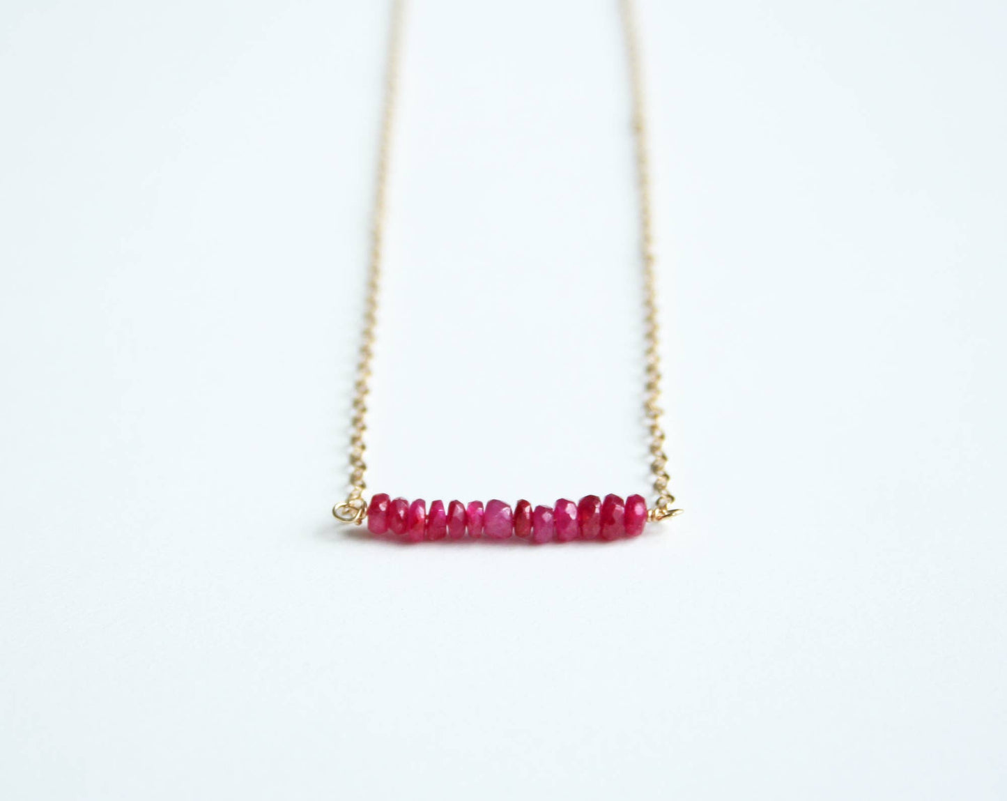 Ruby Necklace | Birthstone Necklace