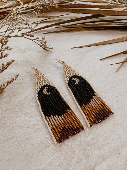 Japanese Beaded Earrings - Evening Moonscape Set