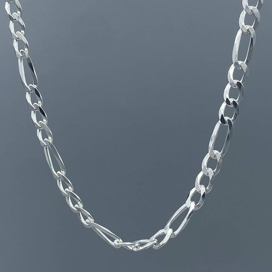 5mm Sterling Silver Flat Figaro Chain