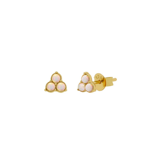 Triple Opal Studs