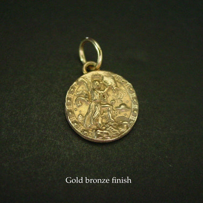 Zodiac Aquarius Necklace - Hand Carved Lost Wax Bronze