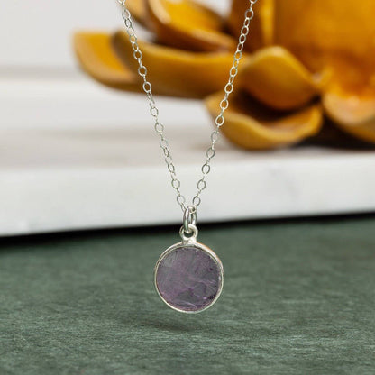 Amethyst Pendant Necklace 925 Sterling Silver Chain