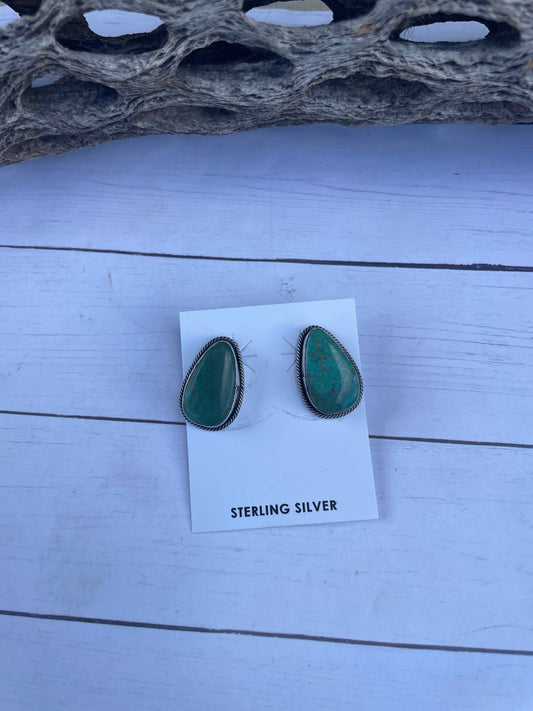 Navajo Turquoise Post Earrings
