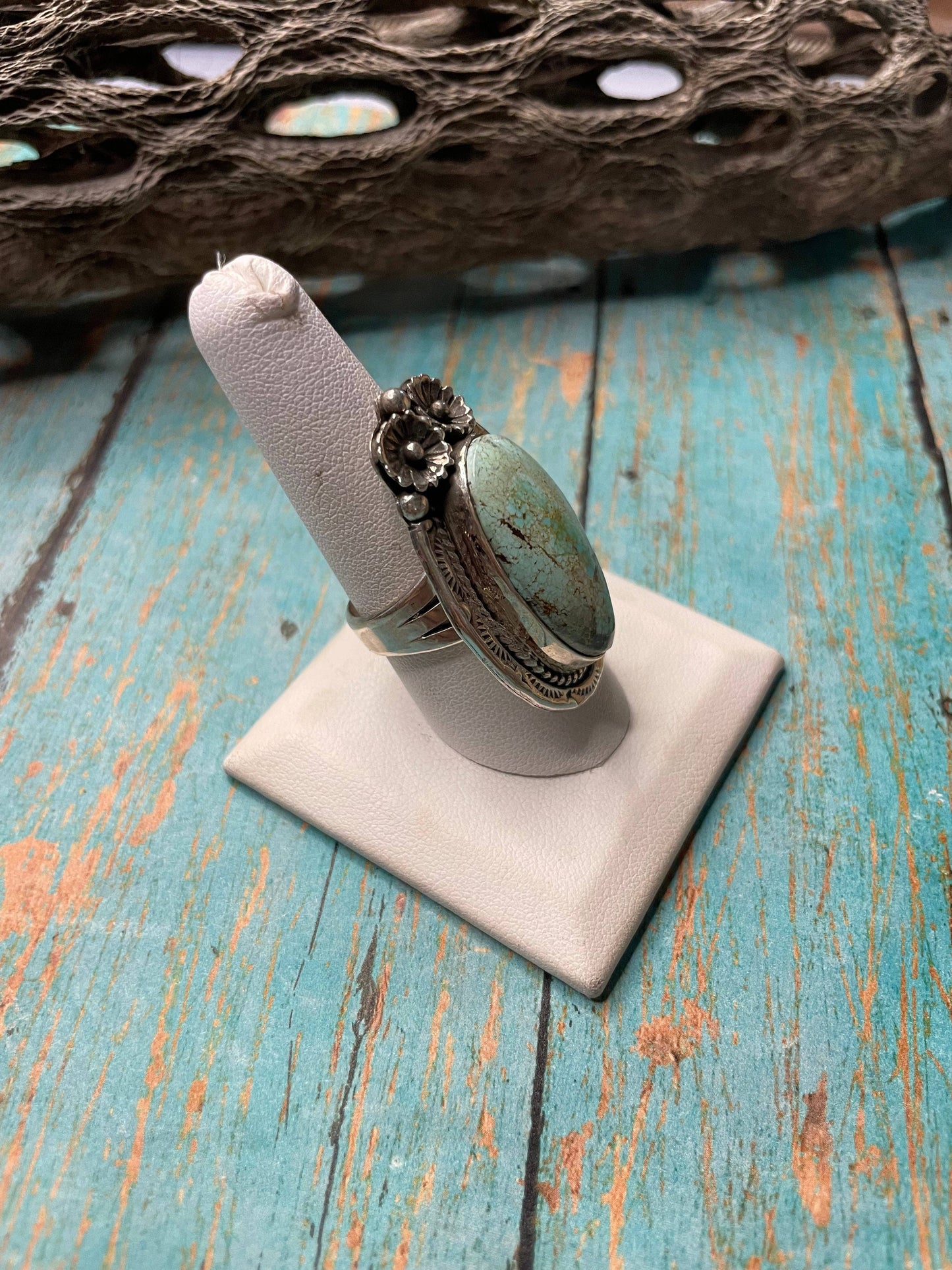 Navajo Turquoise Sterling Silver Size 8.5