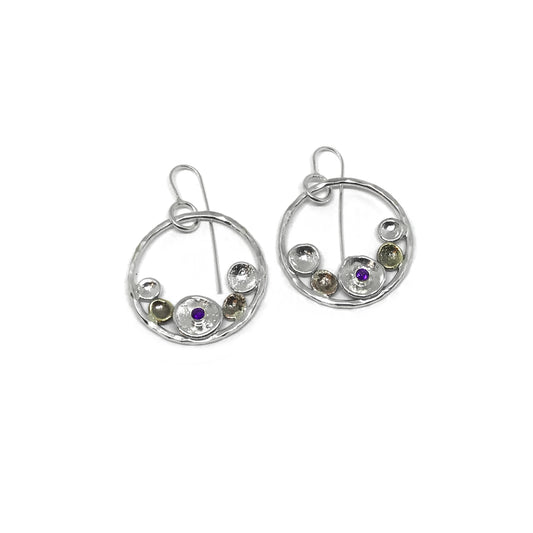 Pebble on the beach earring series