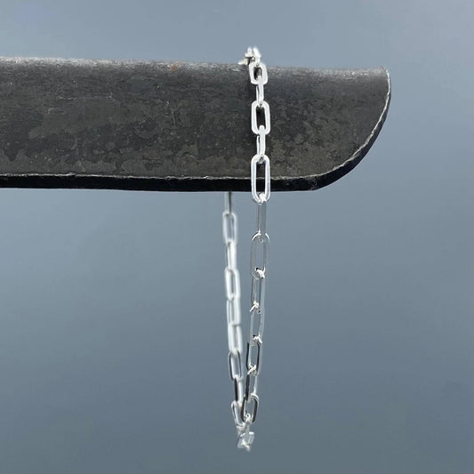 Anklet Chain Paperclip Sterling Silver